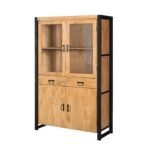 Vitrinekast Britt | 115 cm | Naturel Mangohout | NIEUW - Image 2