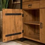 Vitrinekast Britt | 115 cm | Naturel Mangohout | NIEUW - Image 4